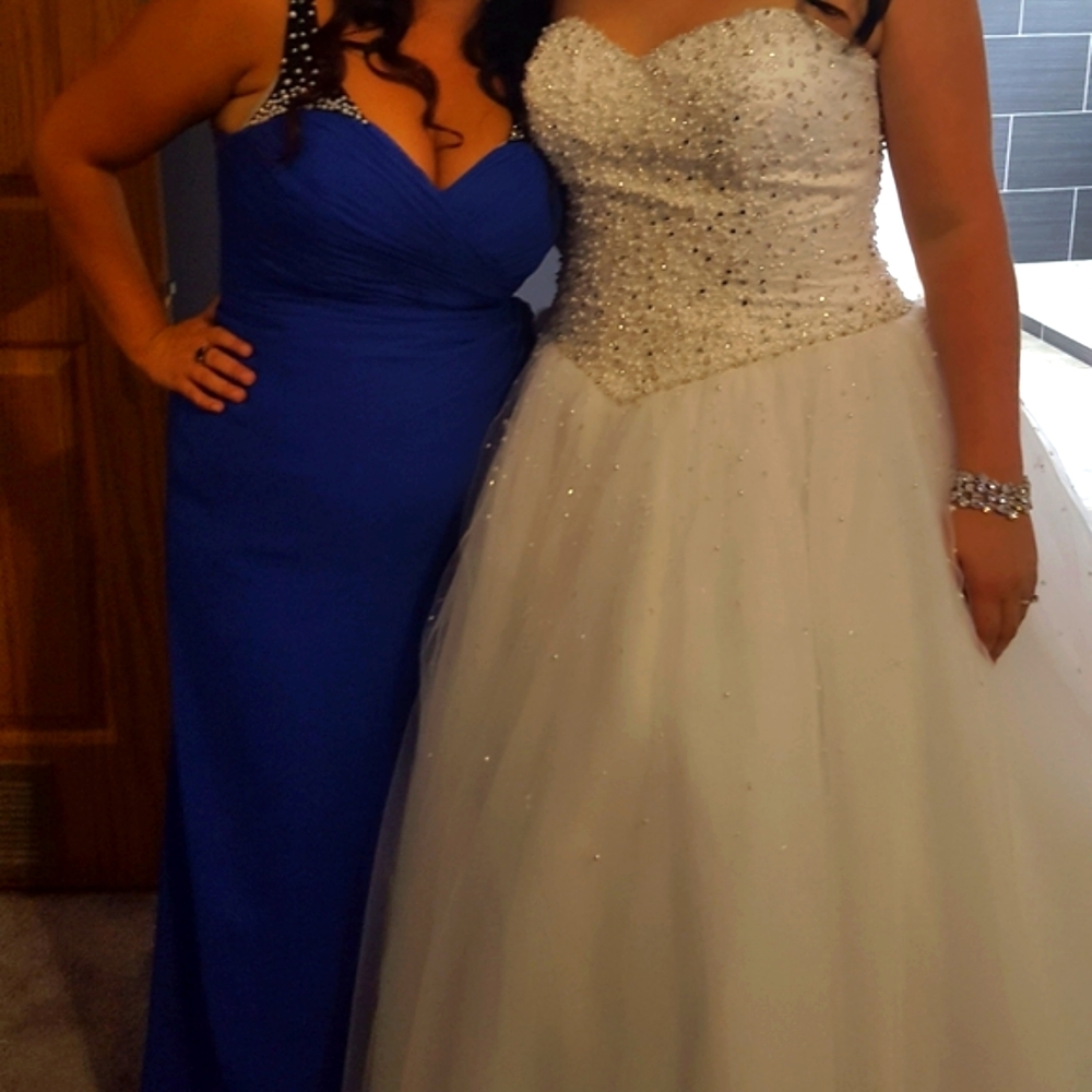 Bright blue formal dress